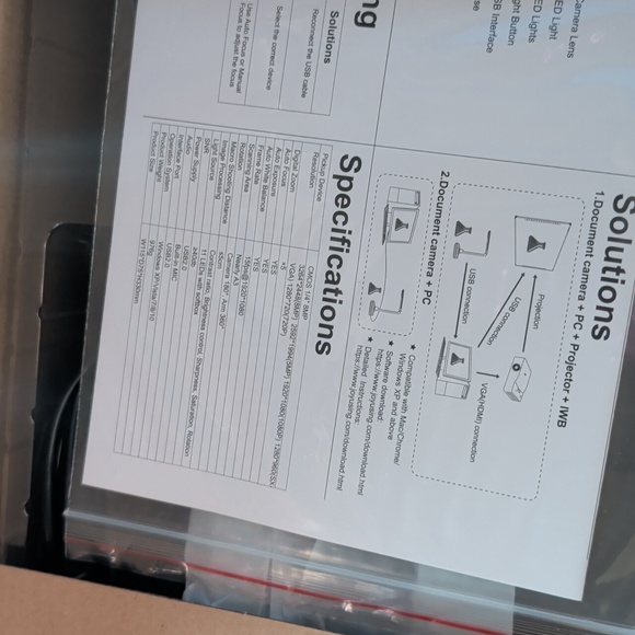 JOYUSING V500S 8MP Document Camera New In Box - Picture 8 of 10